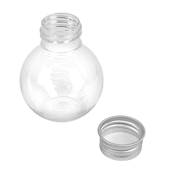 Garcia De Pou BOTELLAS BOLA CON TAPÓN ALUMINIO 50 ML Ø5x6 2 CM TRANSPARENTE PET (150 UNID.)