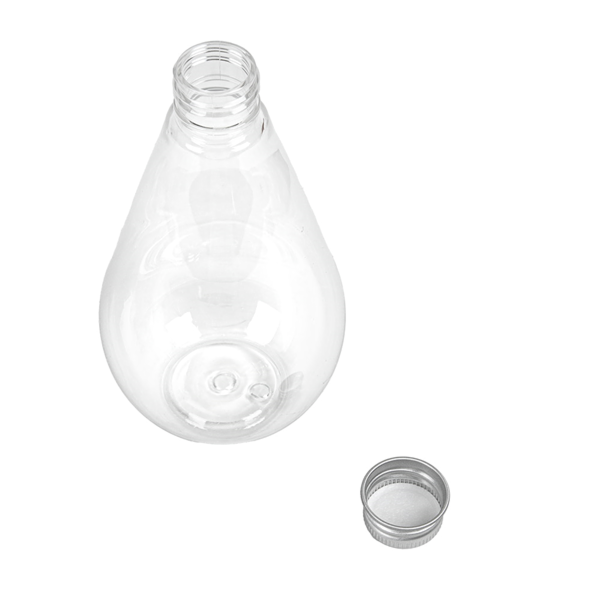 Garcia De Pou BOTELLAS GOTA CON TAPÓN ALUMINIO 300 ML Ø7 5x13 7 CM TRANSPARENTE PET (150 UNID.)