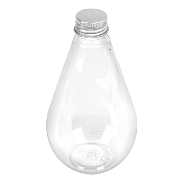 Garcia de pou BOTELLAS GOTA CON TAPÓN ALUMINIO 300 ML Ø7 5x13 7 CM TRANSPARENTE PET (150 UNID.)