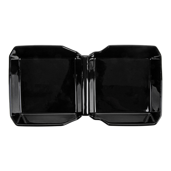 Garcia De Pou CAJA HAMBURGUESA 26x13 7x3 4 CM NEGRO PORCELANA (6 UNID.)