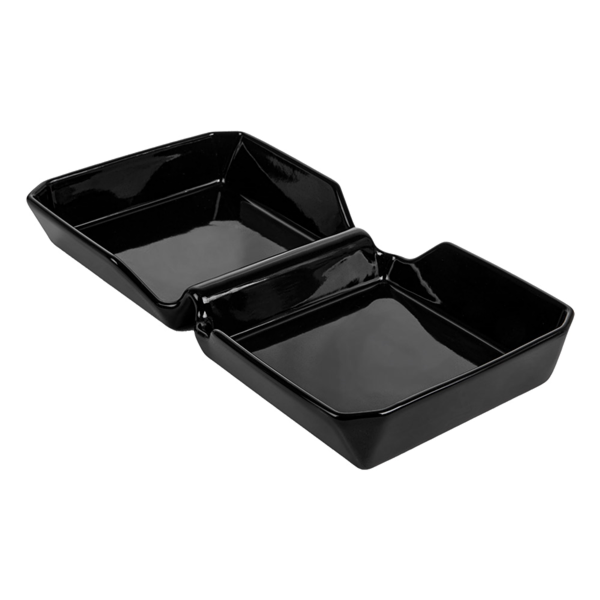 Garcia de pou CAJA HAMBURGUESA 26x13 7x3 4 CM NEGRO PORCELANA (6 UNID.)