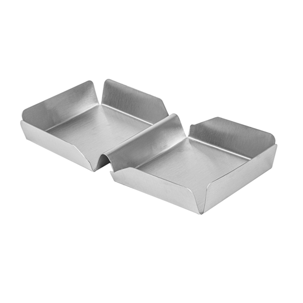 Garcia de pou CAJA HAMBURGUESA 'ARTINOX' 25 2x13x3 CM PLATEADO INOX (12 UNID.)