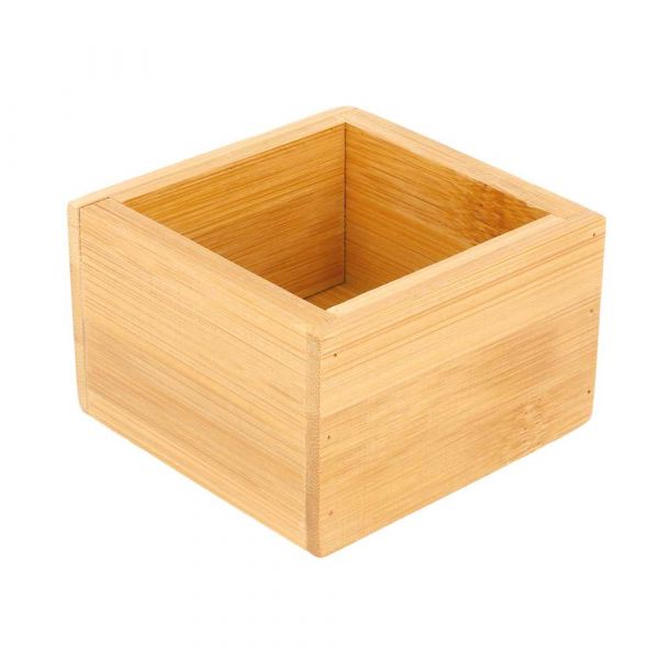 Garcia de pou CAJA PARA BUFFET 8x8x5 CM NATURAL BAMBÚ (1 UNID.)