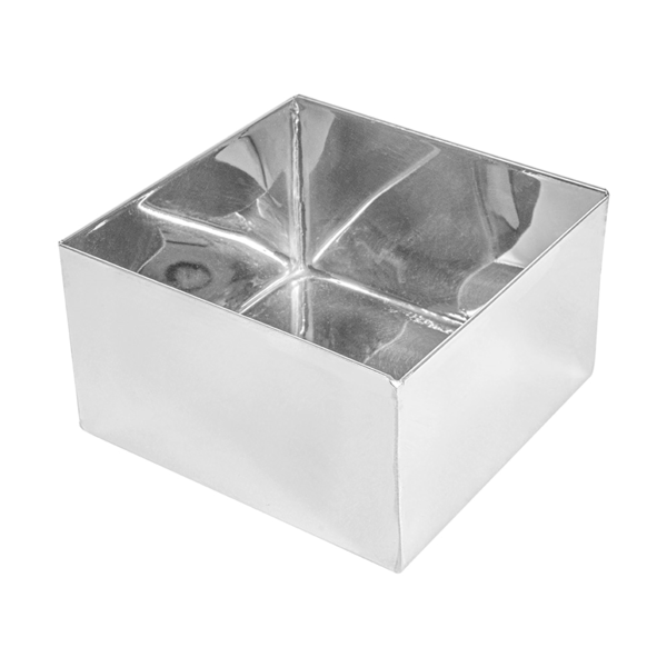 Garcia de pou CAJA PARA BUFFET 'ARTINOX' 12x12x7 CM PLATEADO INOX (1 UNID.)