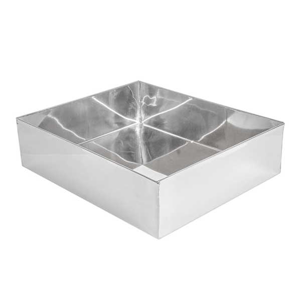 Garcia de pou CAJA PARA BUFFET 'ARTINOX' 30x25 3x8 CM PLATEADO INOX (1 UNID.)