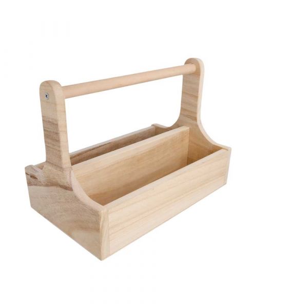 Garcia de pou CAJA PRESENTACIÓN CON ASA 25x15 3x18 CM NATURAL MADERA (1 UNID.)