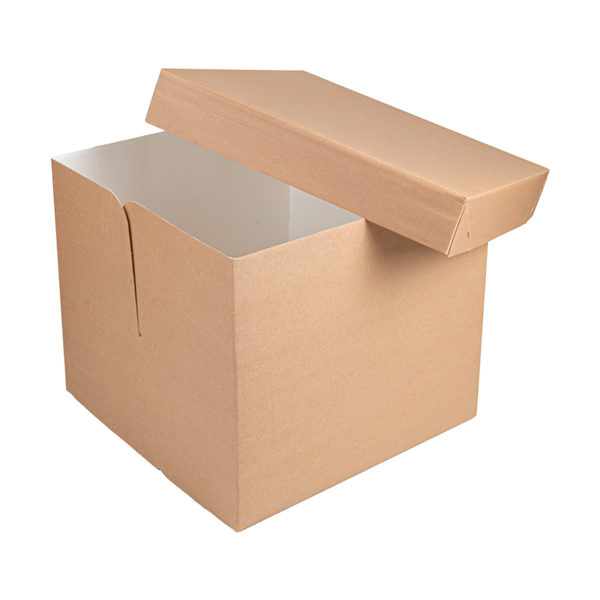 Garcia De Pou CAJAS ALTAS PASTELERÍA SIN VENTANA 'THEPACK' 320 G/M2 35 6x35 6x30 5 CM NATURAL CARTÓN ONDULADO MICROCANAL (30 UNID.)
