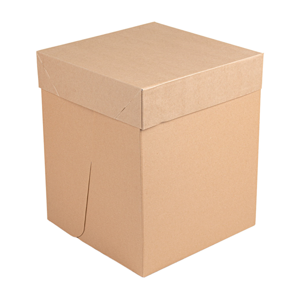 Garcia de pou CAJAS ALTAS PASTELERÍA SIN VENTANA 'THEPACK' 320 G/M2 25 4x25 4x30 5 CM NATURAL CARTÓN ONDULADO MICROCANAL (30 UNID.)