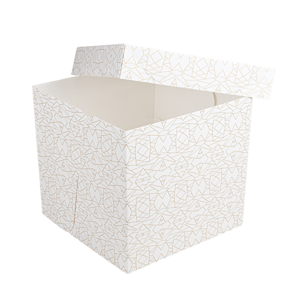 Garcia De Pou CAJAS ALTAS PASTELERÍA SIN VENTANA 'THEPACK DECO' 330 G/M2 35 6x35 6x30 5 CM BLANCO CARTÓN ONDULADO MICROCANAL (30 UNID.)
