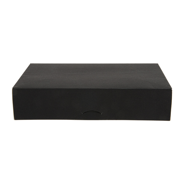 Garcia De Pou CAJAS CATERING PLANA 'THEPACK' 250 G/M2 19x28x6 CM NEGRO CARTÓN ONDULADO NANO-MICRO (100 UNID.)