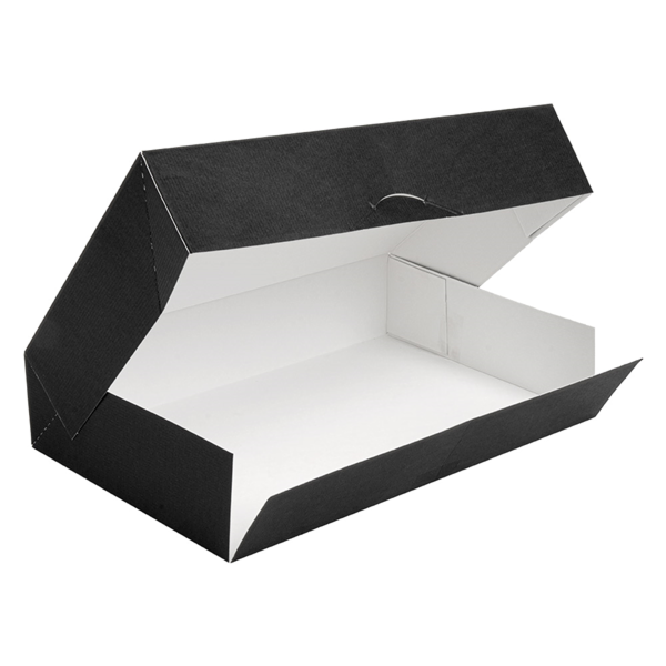 Garcia De Pou CAJAS CATERING PLANA 'THEPACK' 250 G/M2 19x28x6 CM NEGRO CARTÓN ONDULADO NANO-MICRO (100 UNID.)