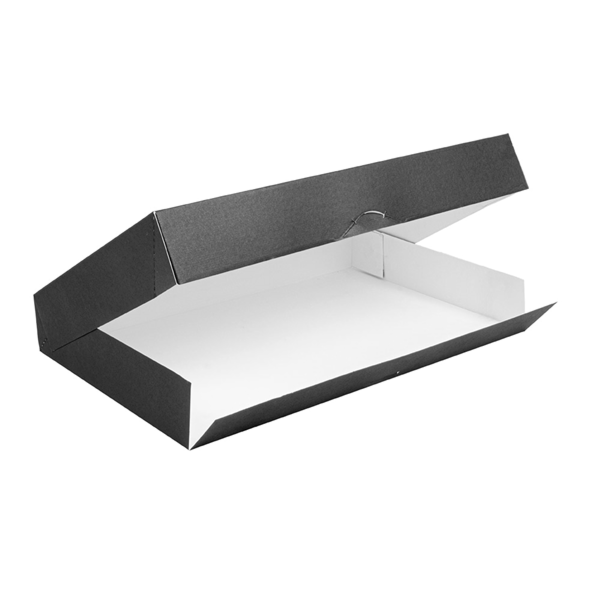 Garcia De Pou CAJAS CATERING PLANA 'THEPACK' 310 G/M2 28x42x6 CM NEGRO CARTÓN ONDULADO NANO-MICRO (100 UNID.)