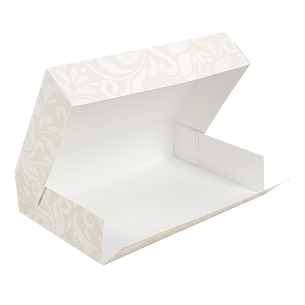 Garcia De Pou CAJAS CATERING PLANA 'THEPACK DAMASCO' 250 G/M2 19x28x6 CM BLANCO CARTÓN ONDULADO NANO-MICRO (100 UNID.)