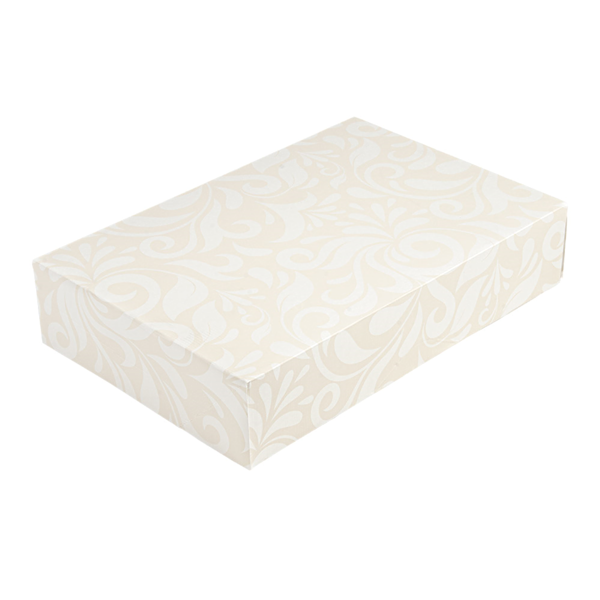 Garcia de pou CAJAS CATERING PLANA 'THEPACK DAMASCO' 250 G/M2 19x28x6 CM BLANCO CARTÓN ONDULADO NANO-MICRO (100 UNID.)