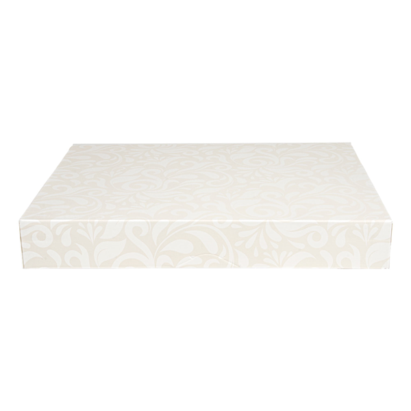 Garcia De Pou CAJAS CATERING PLANA 'THEPACK DAMASCO' 310 G/M2 32x42x6 CM BLANCO CARTÓN ONDULADO NANO-MICRO (100 UNID.)