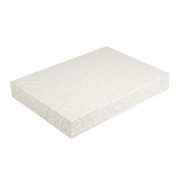 Garcia de pou CAJAS CATERING PLANA 'THEPACK DAMASCO' 310 G/M2 32x42x6 CM BLANCO CARTÓN ONDULADO NANO-MICRO (100 UNID.)
