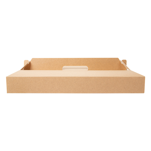 Garcia De Pou CAJAS CON ASA 'THEPACK' 330 G/M2 32x32x3 8 CM NATURAL CARTÓN ONDULADO MICROCANAL (100 UNID.)