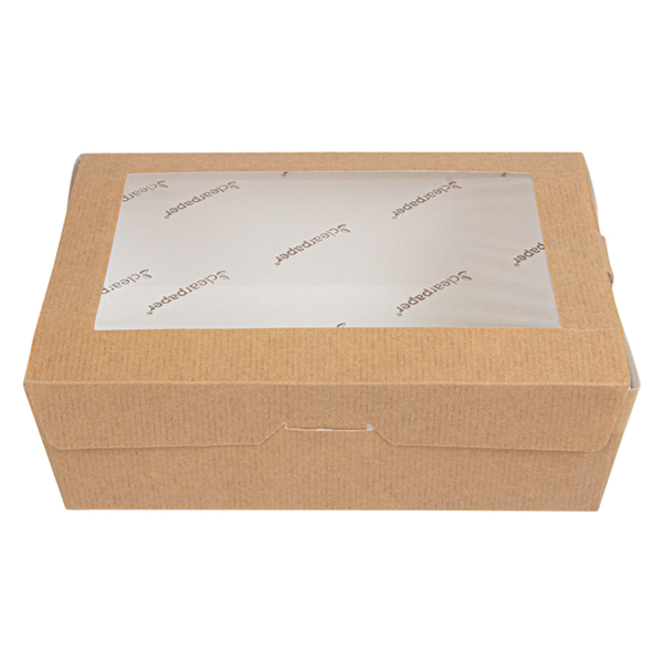 Garcia De Pou CAJAS CON VENTANA ECO 'THEPACK' 1000 ML 220 G/M2 12x17x5 5 CM NATURAL CARTÓN ONDULADO NANO-MICRO (200 UNID.)