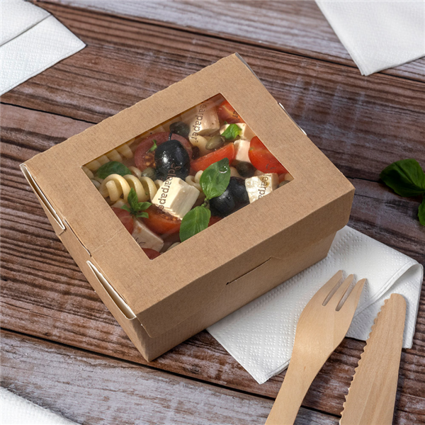 Garcia De Pou CAJAS CON VENTANA ECO 'THEPACK' 780 ML 220 G/M2 11 2x9x6 4 CM NATURAL CARTÓN ONDULADO NANO-MICRO (300 UNID.)