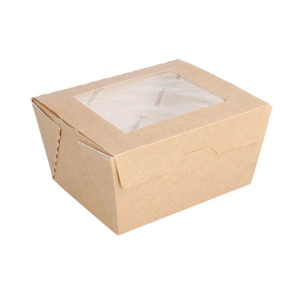 Garcia de pou CAJAS CON VENTANA ECO 'THEPACK' 780 ML 220 G/M2 11 2x9x6 4 CM NATURAL CARTÓN ONDULADO NANO-MICRO (300 UNID.)