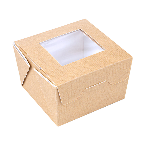 Garcia de pou CAJAS CON VENTANA 'THEPACK' 300 ML 220 G/M2 + OPP 8x7 5x5 5 CM NATURAL CARTÓN ONDULADO NANO-MICRO (600 UNID.)