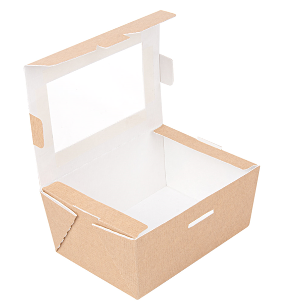 Garcia De Pou CAJAS CON VENTANA 'THEPACK' 500 ML 220 G/M2 + OPP 8 5x12x5 5 CM NATURAL CARTÓN ONDULADO NANO-MICRO (400 UNID.)