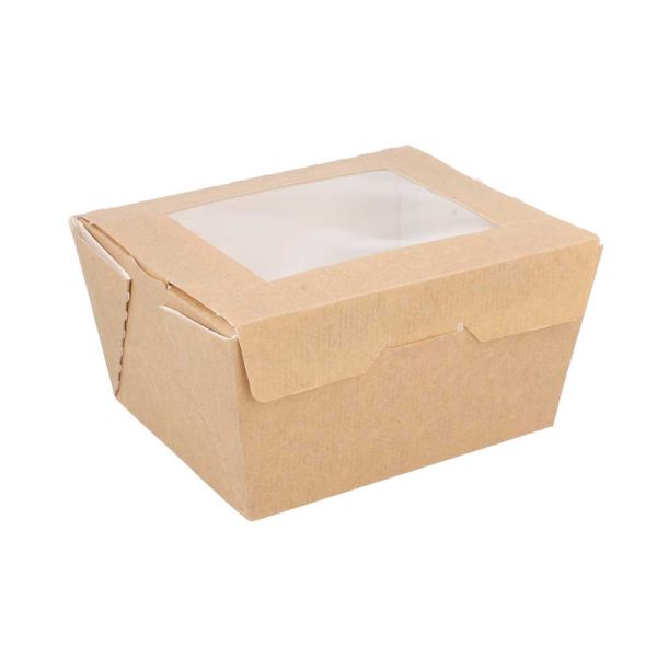 Garcia de pou CAJAS CON VENTANA 'THEPACK' 780 ML 220 G/M2 + OPP 11 2x9x6 4 CM NATURAL CARTÓN ONDULADO NANO-MICRO (300 UNID.)