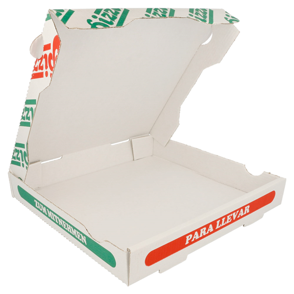 Garcia De Pou CAJAS DE PIZZA MICROCANAL 348 G/M2 26x26x4 CM BLANCO CARTÓN (100 UNID.)