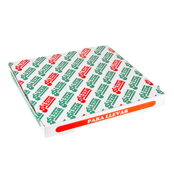 Garcia de pou CAJAS DE PIZZA MICROCANAL 348 G/M2 40x40x4 CM BLANCO CARTÓN (100 UNID.)