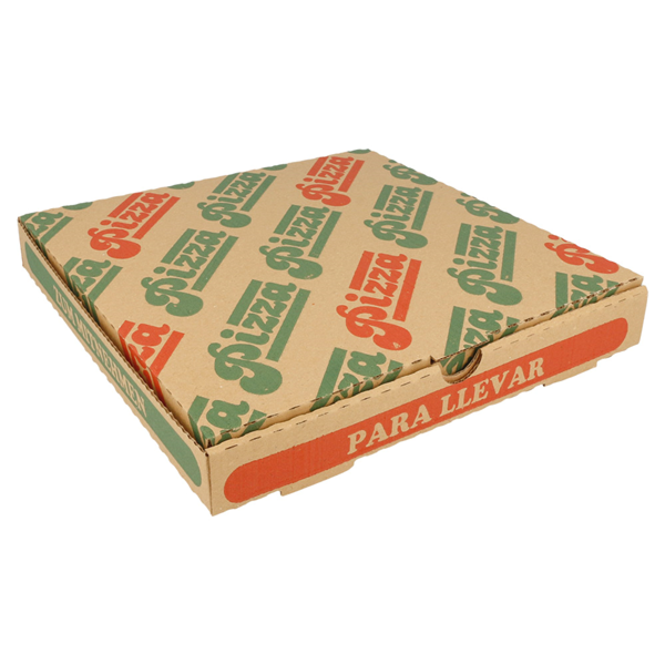 Garcia De Pou CAJAS DE PIZZA MICROCANAL 350 G/M2 24x24x3 CM NATURAL CARTÓN (100 UNID.)