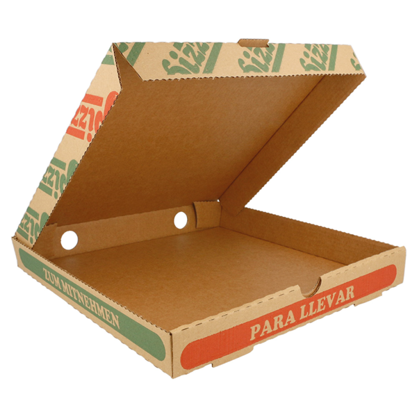Garcia De Pou CAJAS DE PIZZA MICROCANAL 350 G/M2 24x24x3 CM NATURAL CARTÓN (100 UNID.)