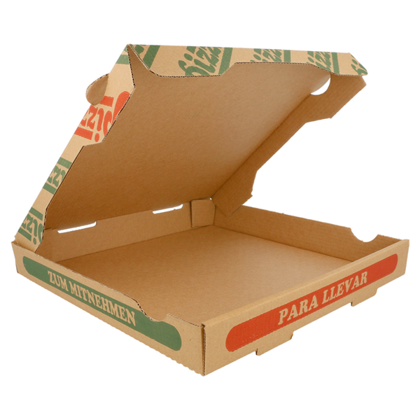Garcia De Pou CAJAS DE PIZZA MICROCANAL 350 G/M2 26x26x3 5 CM NATURAL CARTÓN (100 UNID.)