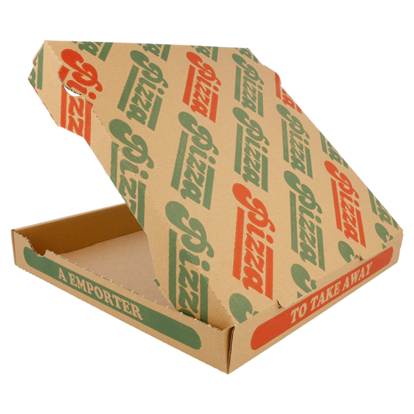 Garcia De Pou CAJAS DE PIZZA MICROCANAL 350 G/M2 26x26x3 5 CM NATURAL CARTÓN (100 UNID.)