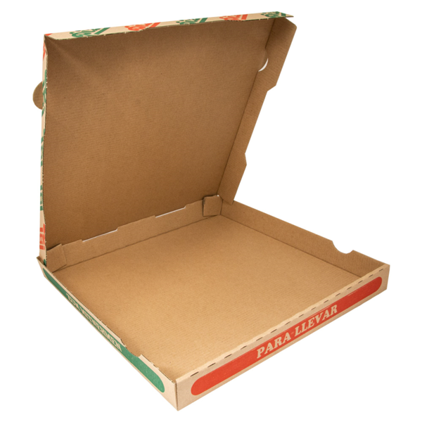 Garcia De Pou CAJAS DE PIZZA MICROCANAL 350 G/M2 32x32x3 5 CM NATURAL CARTÓN (100 UNID.)