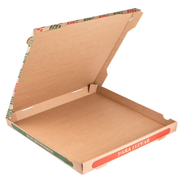 Garcia De Pou CAJAS DE PIZZA MICROCANAL 350 G/M2 40x40x3 5 CM NATURAL CARTÓN (100 UNID.)
