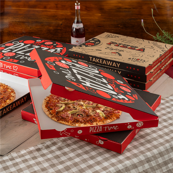 Garcia De Pou CAJAS DE PIZZA 'PIZZA TIME' 'THEPACK' 330 G/M2 32x32x3 8 CM BLANCO CARTÓN ONDULADO MICROCANAL (100 UNID.)