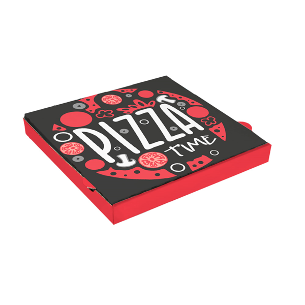 Garcia de pou CAJAS DE PIZZA 'PIZZA TIME' 'THEPACK' 330 G/M2 40x40x3 8 CM BLANCO CARTÓN ONDULADO MICROCANAL (100 UNID.)