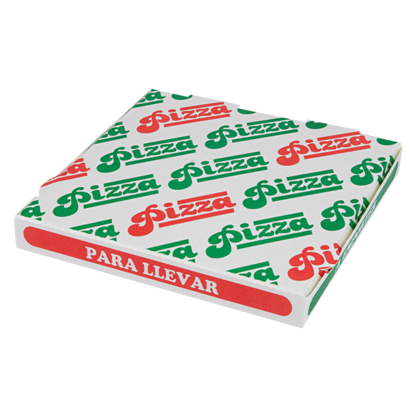 Garcia De Pou CAJAS DE PIZZA 'THEPACK' 330 G/M2 24x24x3 CM BLANCO CARTÓN ONDULADO MICROCANAL (100 UNID.)