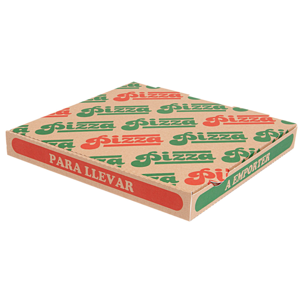 Garcia De Pou CAJAS DE PIZZA 'THEPACK' 330 G/M2 24x24x3 CM NATURAL CARTÓN ONDULADO MICROCANAL (100 UNID.)