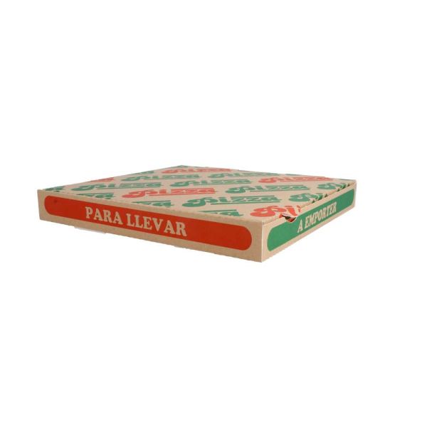 Garcia de pou CAJAS DE PIZZA 'THEPACK' 330 G/M2 24x24x3 CM NATURAL CARTÓN ONDULADO MICROCANAL (100 UNID.)