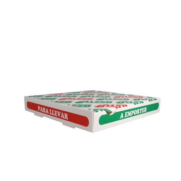 Garcia de pou CAJAS DE PIZZA 'THEPACK' 330 G/M2 26x26x3 8 CM BLANCO CARTÓN ONDULADO MICROCANAL (100 UNID.)