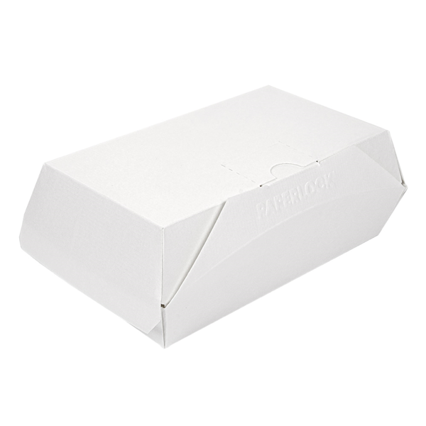 Garcia de pou CAJAS "LUNCH BOX" PAPERLOCK 'THEPACK' 220 G/M2 19 5x12 5x7 CM BLANCO CARTÓN ONDULADO NANO-MICRO (300 UNID.)