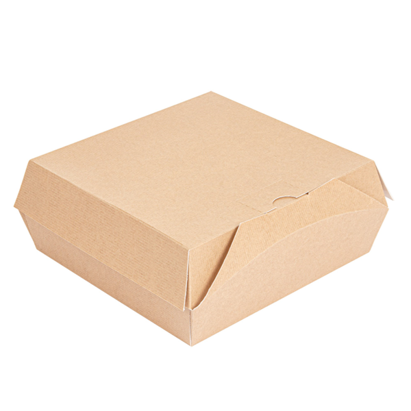 Garcia de pou CAJAS "LUNCH BOX" PAPERLOCK 'THEPACK' 220 G/M2 21x20 5x8 CM NATURAL CARTÓN ONDULADO NANO-MICRO (300 UNID.)