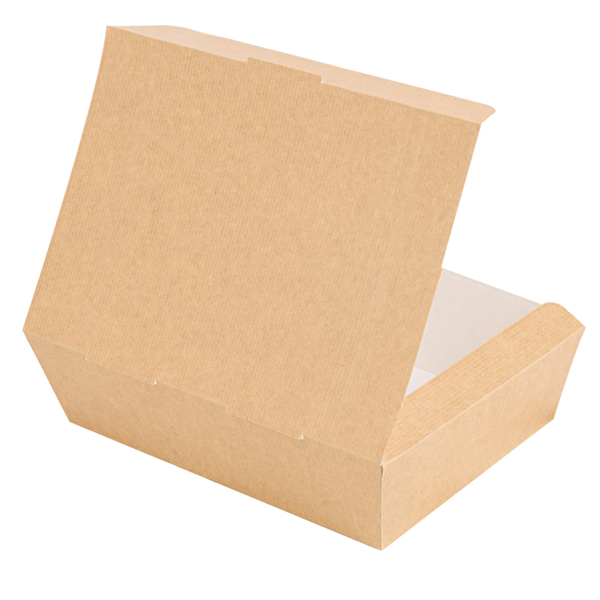 Garcia De Pou CAJAS "LUNCH BOX" TAPA 'THEPACK' 1000 ML (32 Oz) 220 G/M2 20 5x14 6x5 CM NATURAL CARTÓN ONDULADO NANO-MICRO (360 UNID.)