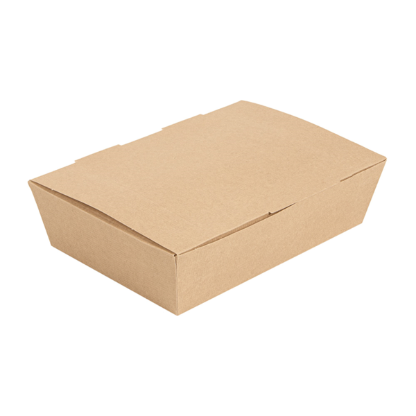 Garcia de pou CAJAS "LUNCH BOX" TAPA 'THEPACK' 1000 ML (32 oz) 220 G/M2 20 5x14 6x5 CM NATURAL CARTÓN ONDULADO NANO-MICRO (360 UNID.)