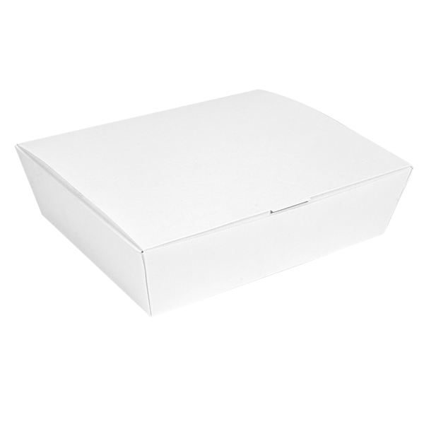 Garcia De Pou CAJAS "LUNCH BOX" TAPA 'THEPACK' 1500 ML (48 Oz) 230 G/M2 21x18x5 5 CM BLANCO CARTÓN ONDULADO NANO-MICRO (360 UNID.)