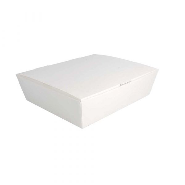Garcia de pou CAJAS "LUNCH BOX" TAPA 'THEPACK' 1500 ML (48 oz) 230 G/M2 21x18x5 5 CM BLANCO CARTÓN ONDULADO NANO-MICRO (360 UNID.)
