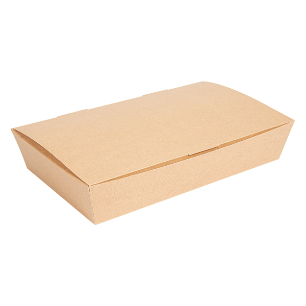 Garcia De Pou CAJAS "LUNCH BOX" TAPA 'THEPACK' 1700 ML (54 Oz) 220 G/M2 27 5x16 5x5 CM NATURAL CARTÓN ONDULADO NANO-MICRO (240 UNID.)