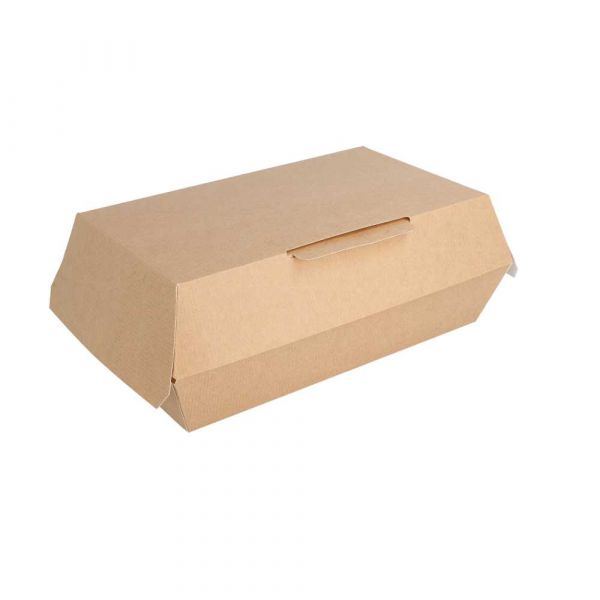 Garcia de pou CAJAS "LUNCH BOX" 'THEPACK' 220 G/M2 22x13x7 5 CM NATURAL CARTÓN ONDULADO NANO-MICRO (300 UNID.)