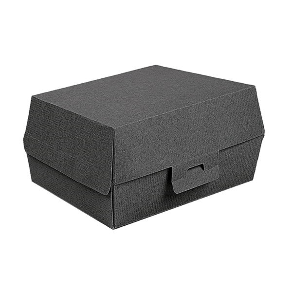 Garcia de pou CAJAS "LUNCH BOX" 'THEPACK' 275 G/M2 22x13 5x9 CM NEGRO CARTÓN ONDULADO NANO-MICRO (300 UNID.)